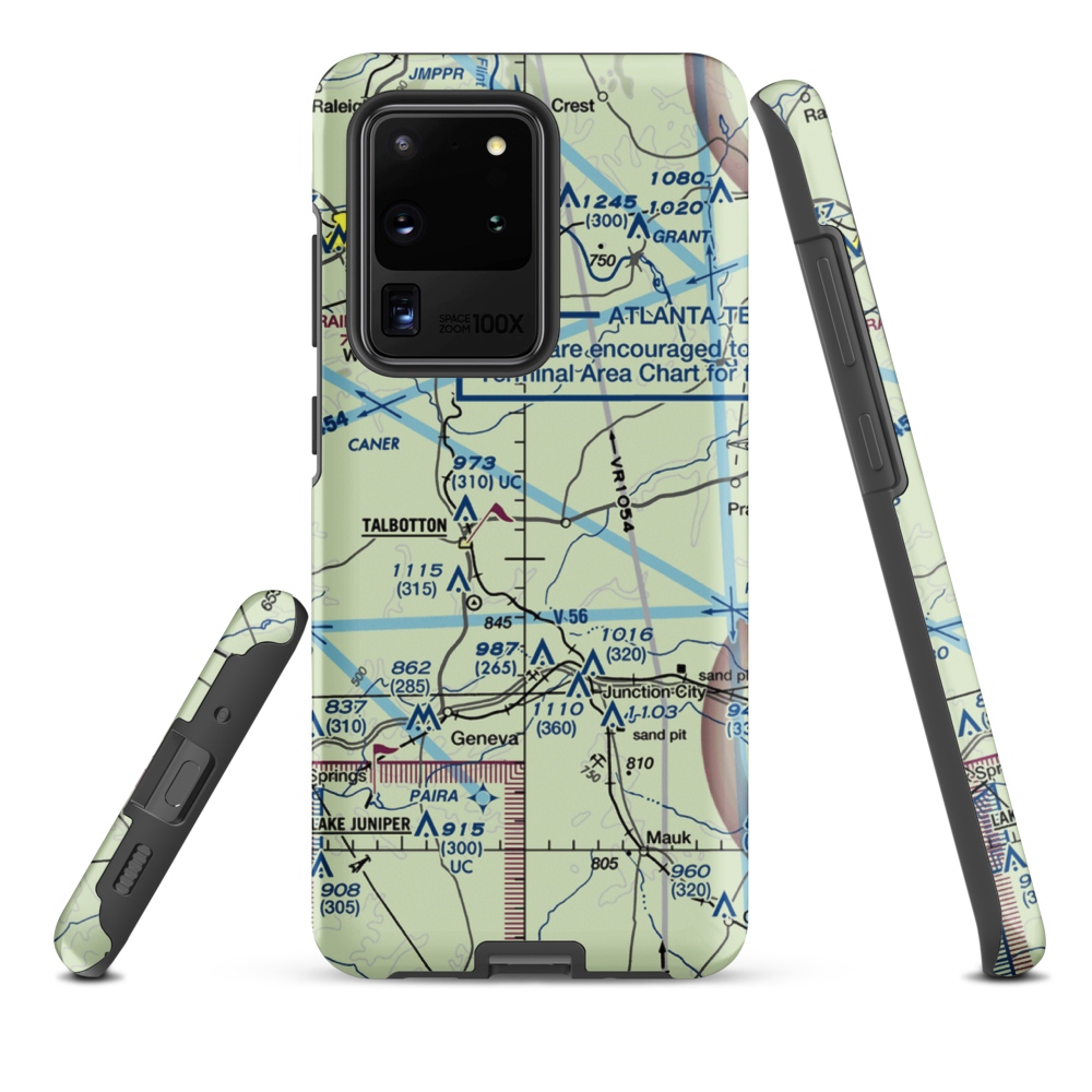 Jumpin J Airport (GA08) VFR Sectional Samsung Phone Case Samsung Galaxy S20 Ultra model shown