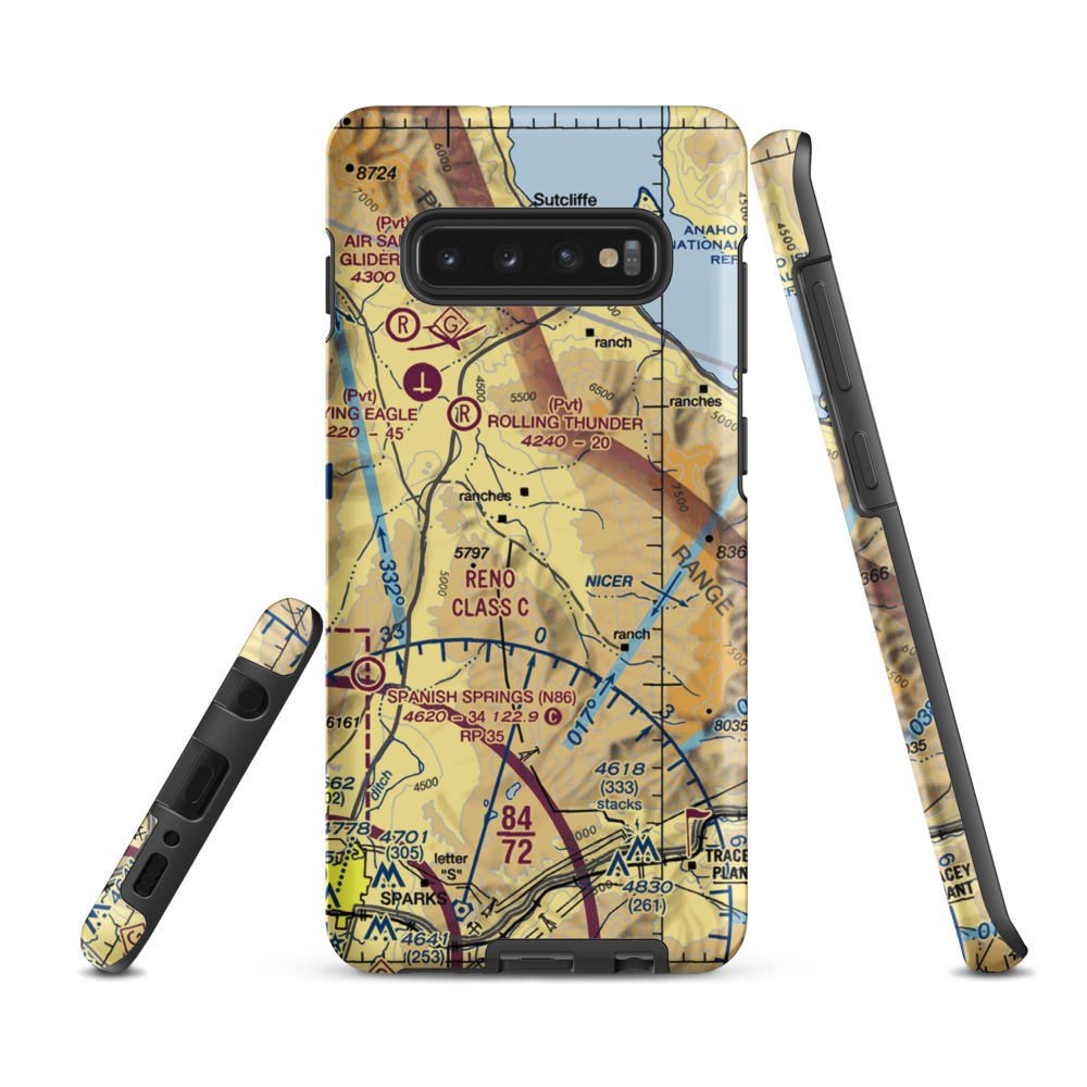 Justover Field (NV44) VFR Sectional Samsung Phone Case Samsung Galaxy S10 Plus model shown