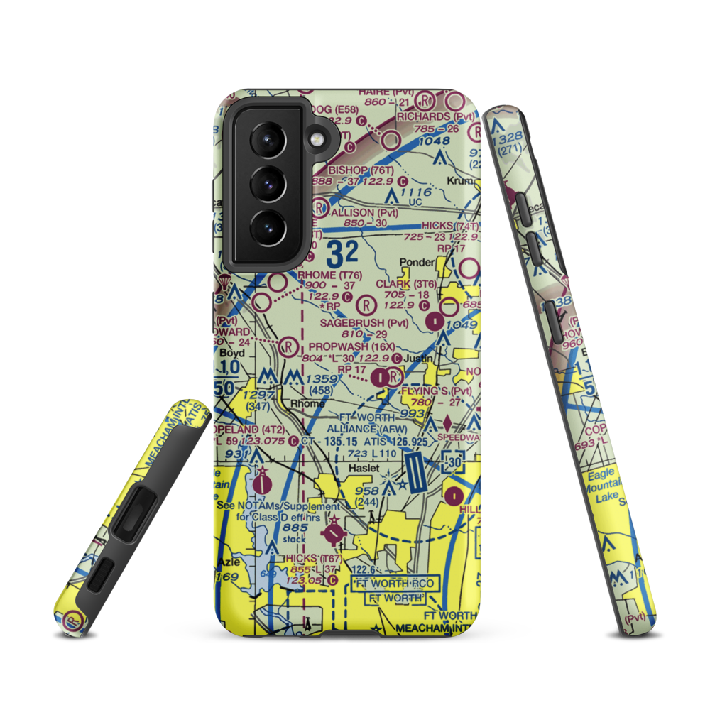 Jw Airport (2TX7) VFR Sectional Samsung Phone Case Samsung Galaxy S21 model shown