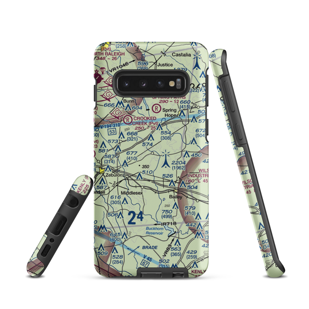 Jw Stone Airport (75NC) VFR Sectional Samsung Phone Case Samsung Galaxy S10 model shown