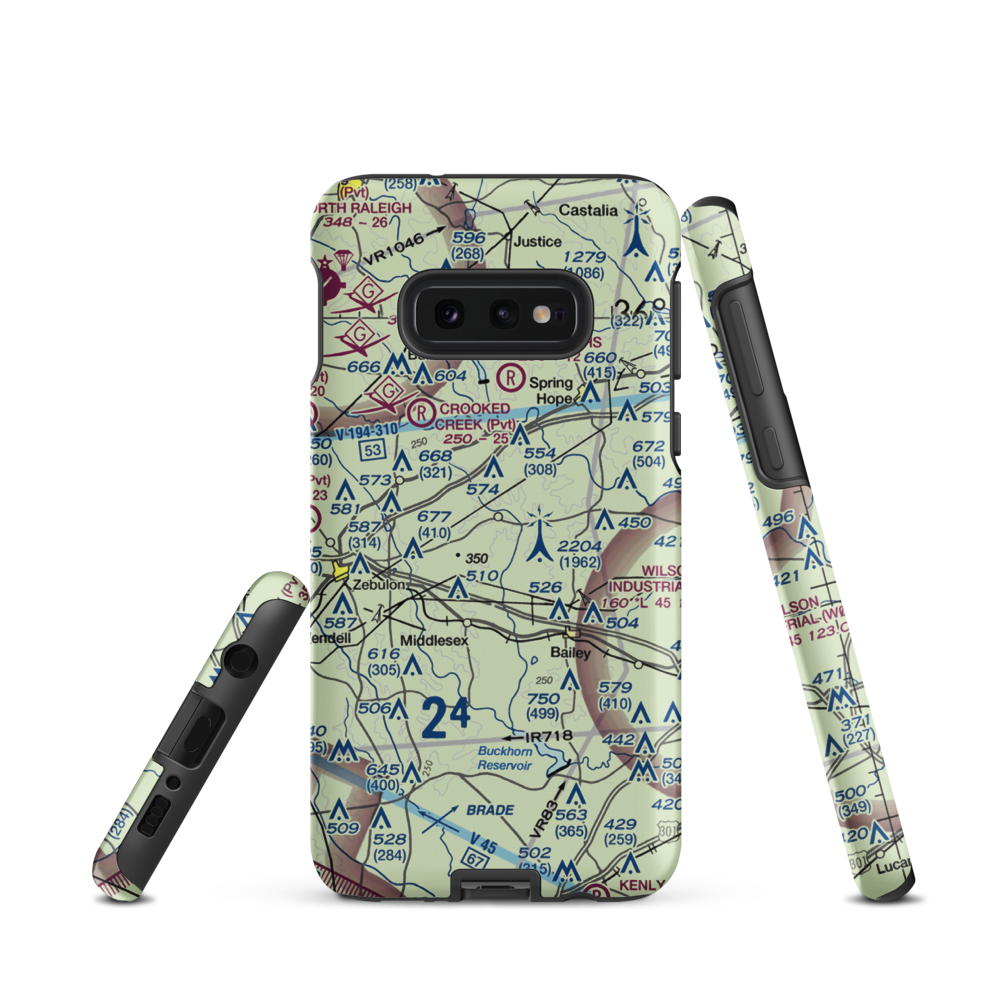 Jw Stone Airport (75NC) VFR Sectional Samsung Phone Case Samsung Galaxy S10 Plus model shown
