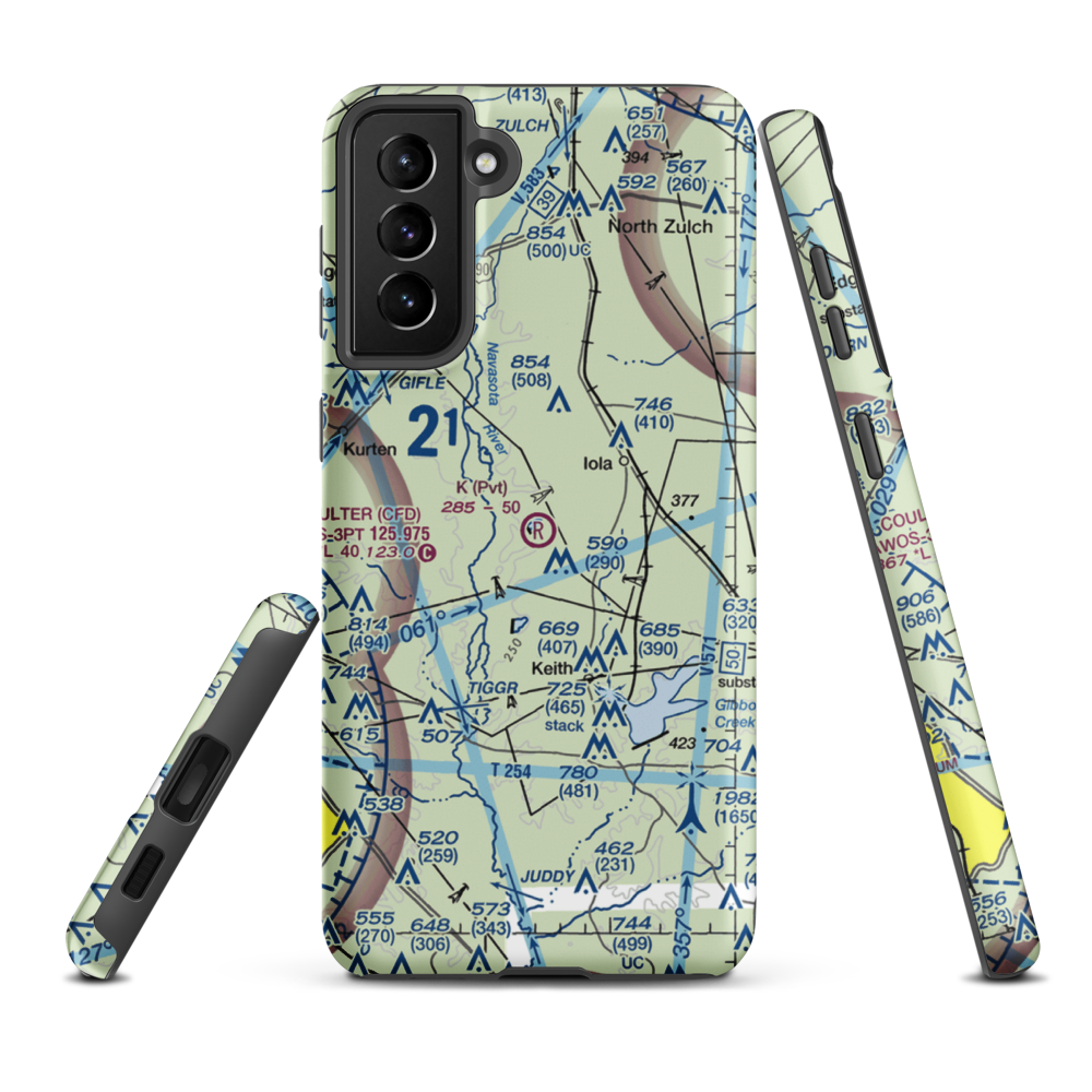 K Ranch Airport (3TE0) VFR Sectional Samsung Phone Case Samsung Galaxy S21 FE model shown