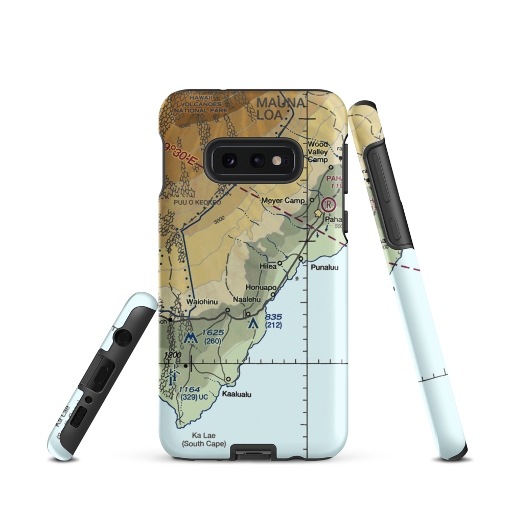 Kaalaiki Airstrip (HI25) VFR Sectional Samsung Phone Case Samsung Galaxy S10e model shown