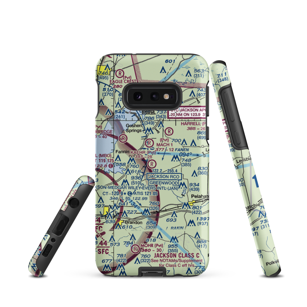 Kaehr Airport (6MS6) VFR Sectional Samsung Phone Case Samsung Galaxy S10 Plus model shown