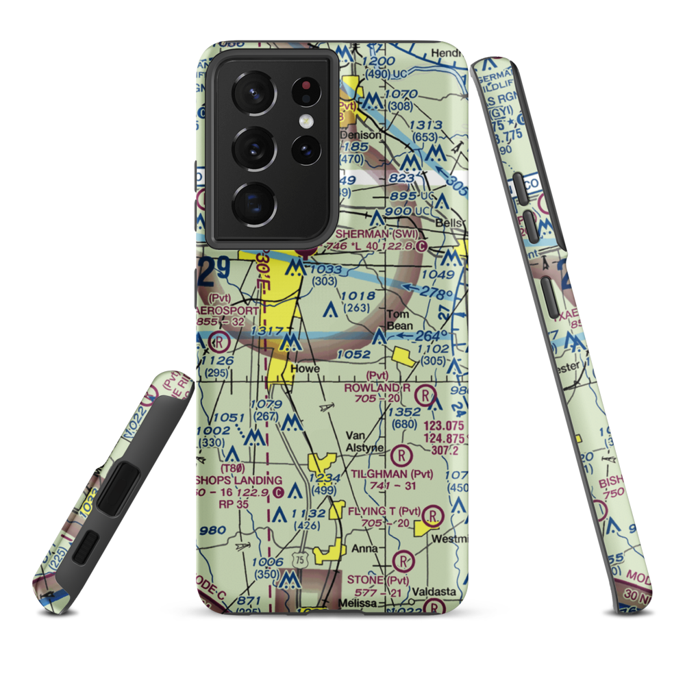 Kahuna Bay Airport (1TE8) VFR Sectional Samsung Phone Case Samsung Galaxy S21 Ultra model shown
