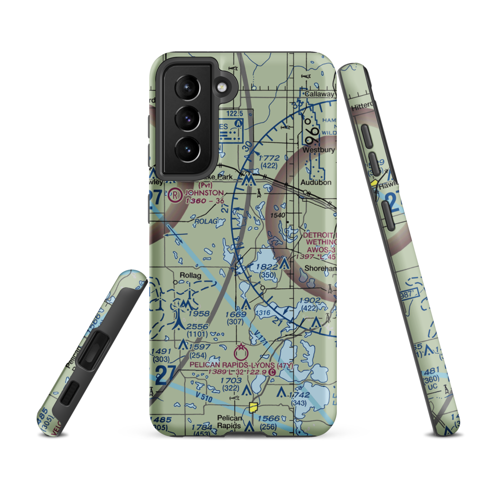 Kaiser's Airstrip (MY29) VFR Sectional Samsung Phone Case Samsung Galaxy S21 FE model shown