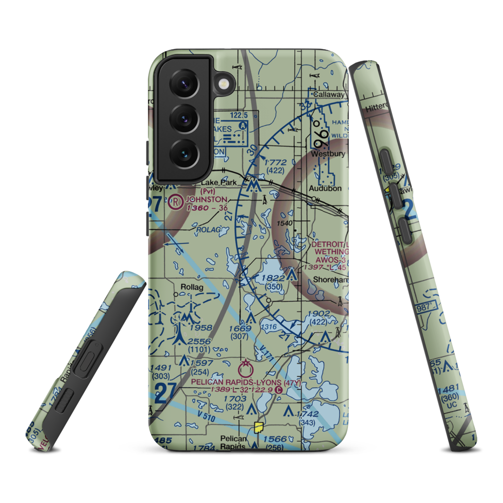 Kaiser's Airstrip (MY29) VFR Sectional Samsung Phone Case Samsung Galaxy S22 Plus model shown