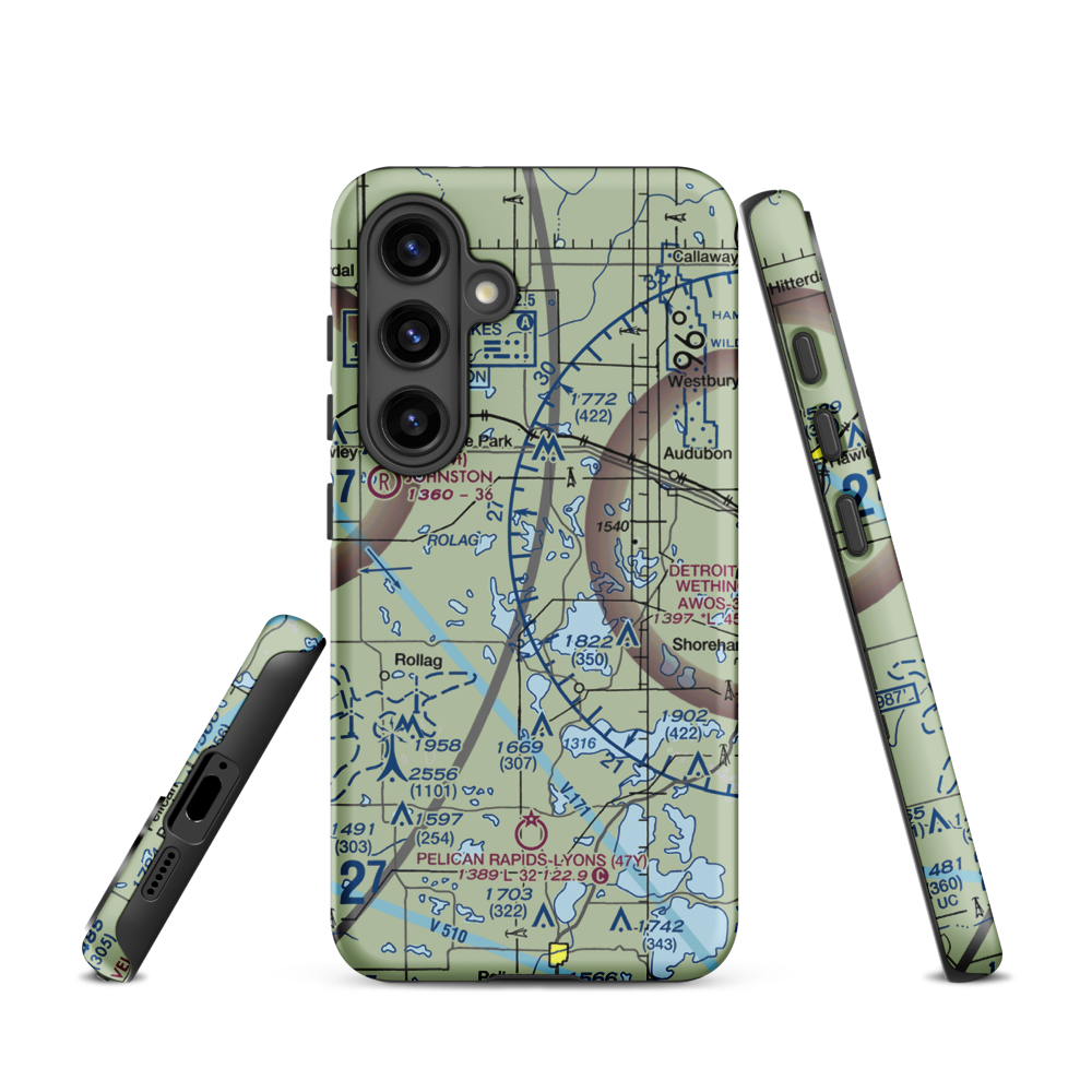 Kaiser's Airstrip (MY29) VFR Sectional Samsung Phone Case Samsung Galaxy S24 model shown