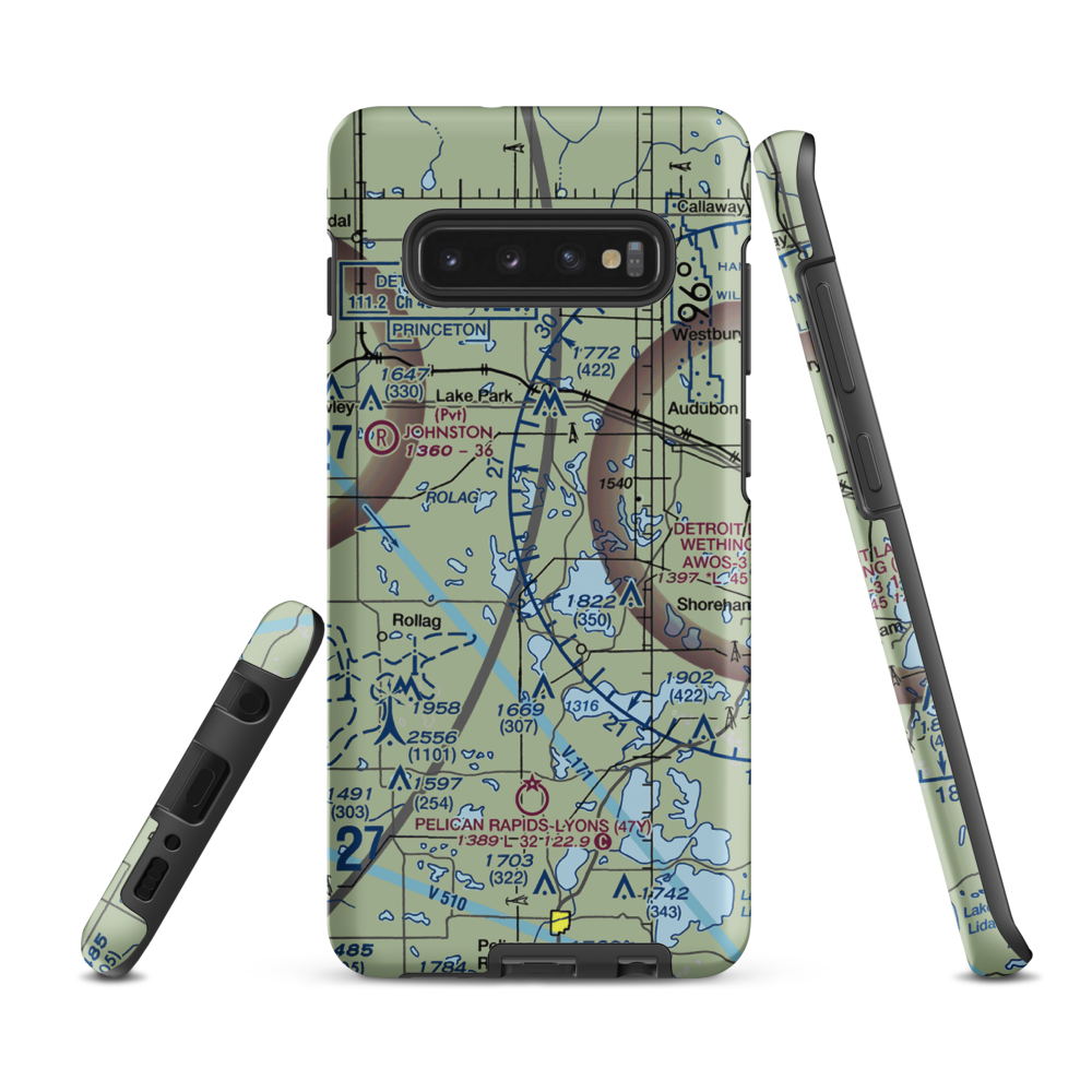Kaiser's Airstrip (MY29) VFR Sectional Samsung Phone Case Samsung Galaxy S10 Plus model shown