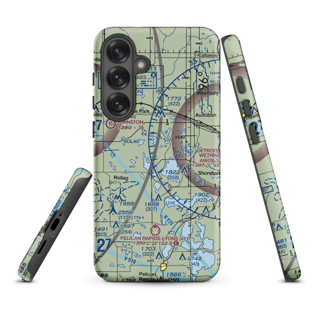 Kaiser's Airstrip (MY29) VFR Sectional Samsung Phone Case Samsung Galaxy S25 Plus model shown