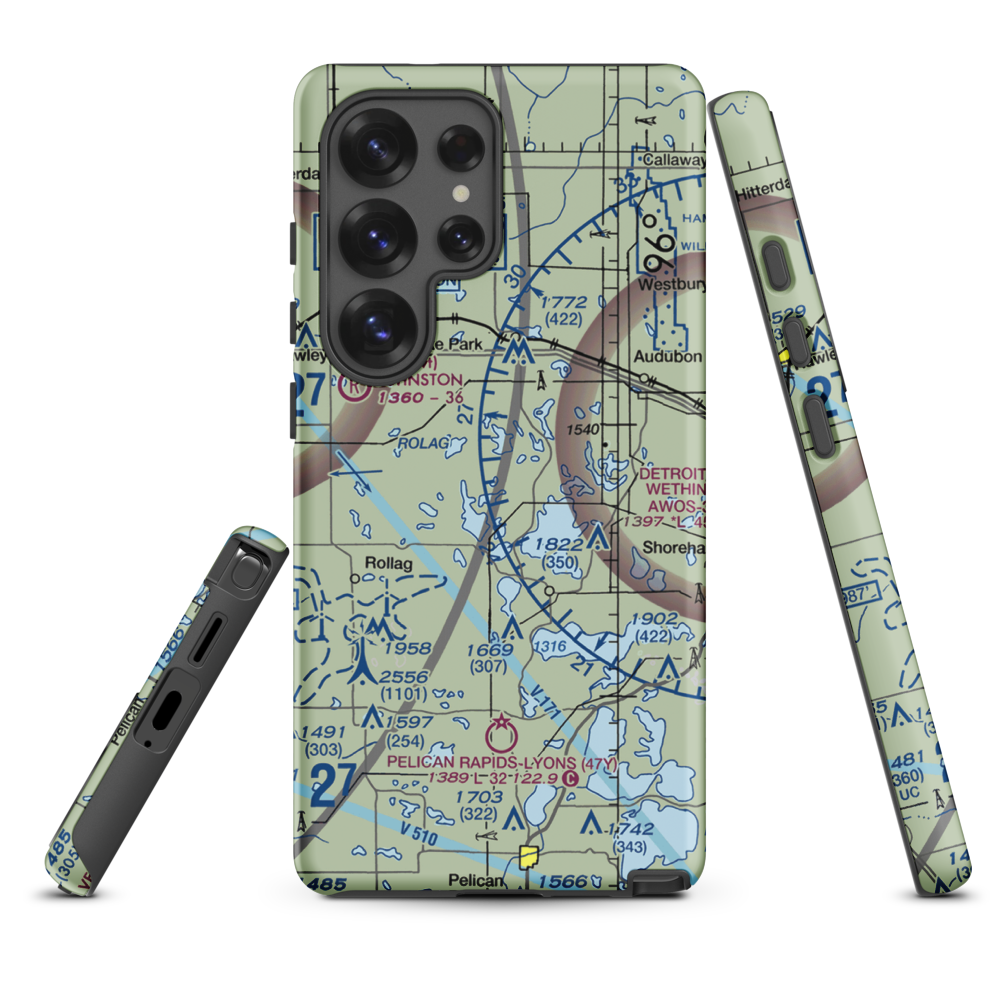 Kaiser's Airstrip (MY29) VFR Sectional Samsung Phone Case Samsung Galaxy S25 Ultra model shown