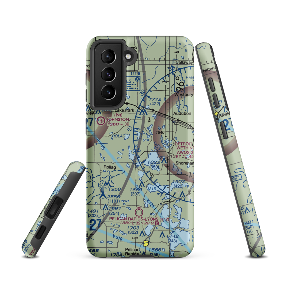 Kaiser's Airstrip (MY29) VFR Sectional Samsung Phone Case Samsung Galaxy S21 model shown