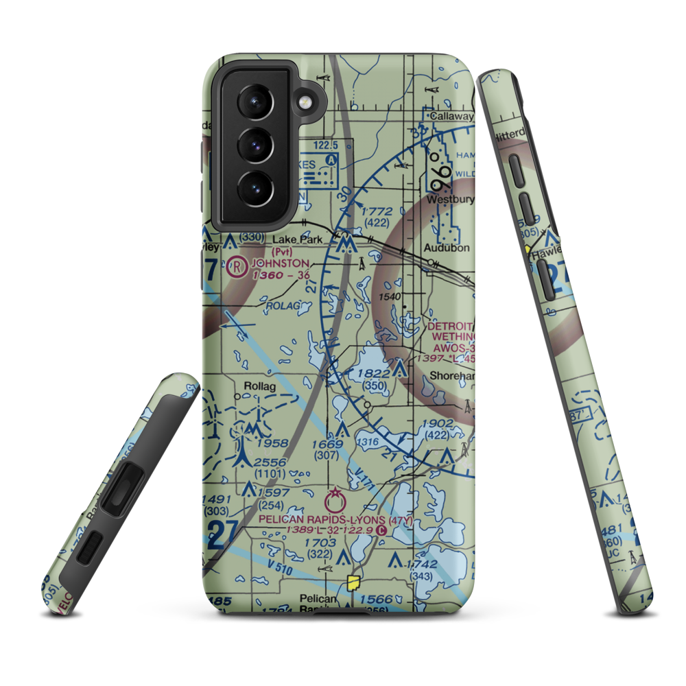 Kaiser's Airstrip (MY29) VFR Sectional Samsung Phone Case Samsung Galaxy S21 FE model shown