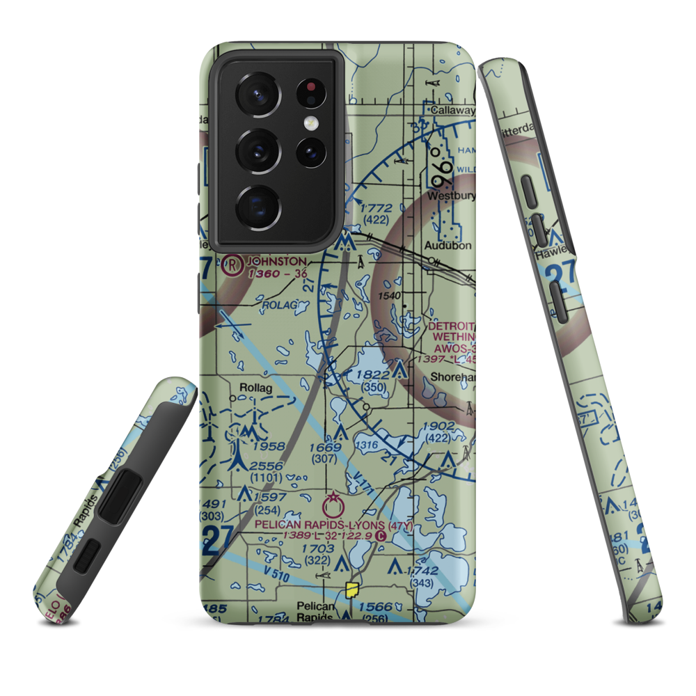 Kaiser's Airstrip (MY29) VFR Sectional Samsung Phone Case Samsung Galaxy S21 Plus model shown