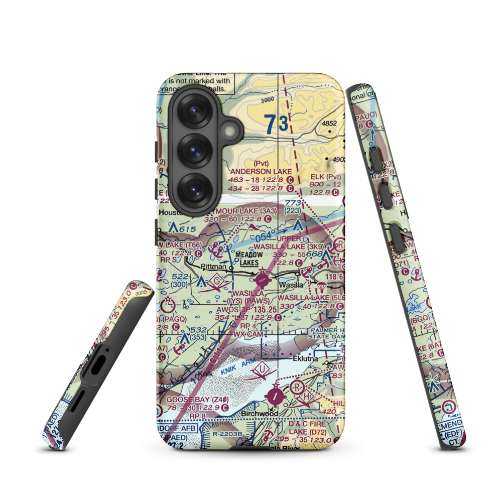 Kalmbach Airport (43AK) VFR Sectional Samsung Phone Case Samsung Galaxy S25 model shown