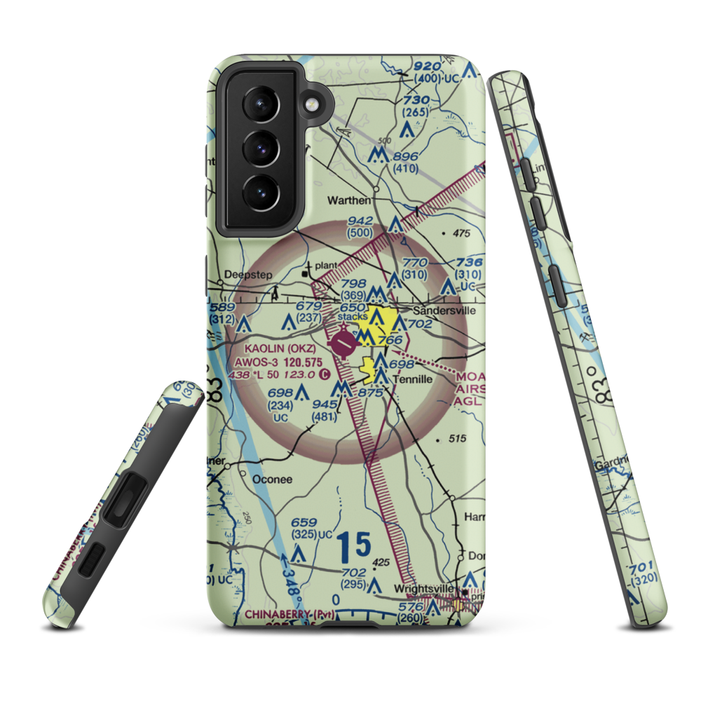 Kaolin Field (OKZ) VFR Sectional Samsung Phone Case Samsung Galaxy S21 FE model shown