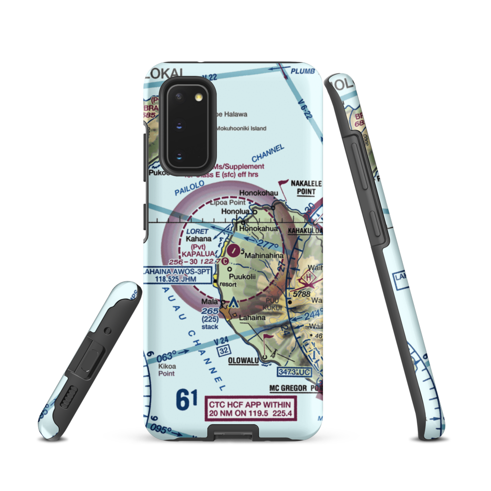 Kapalua Airport (JHM) VFR Sectional Samsung Phone Case Samsung Galaxy S20 model shown