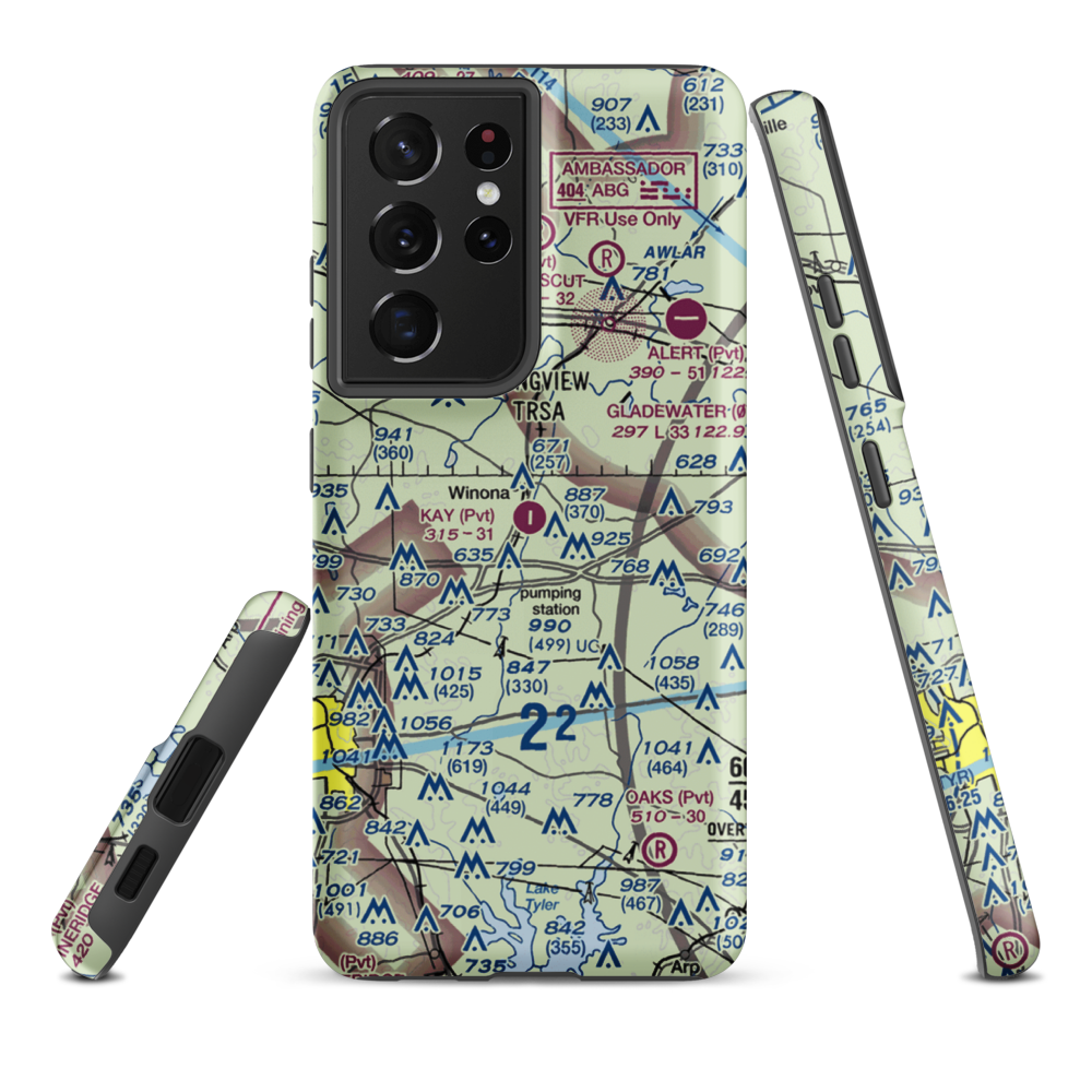 Kay Ranch Airport (TA61) VFR Sectional Samsung Phone Case Samsung Galaxy S21 Ultra model shown