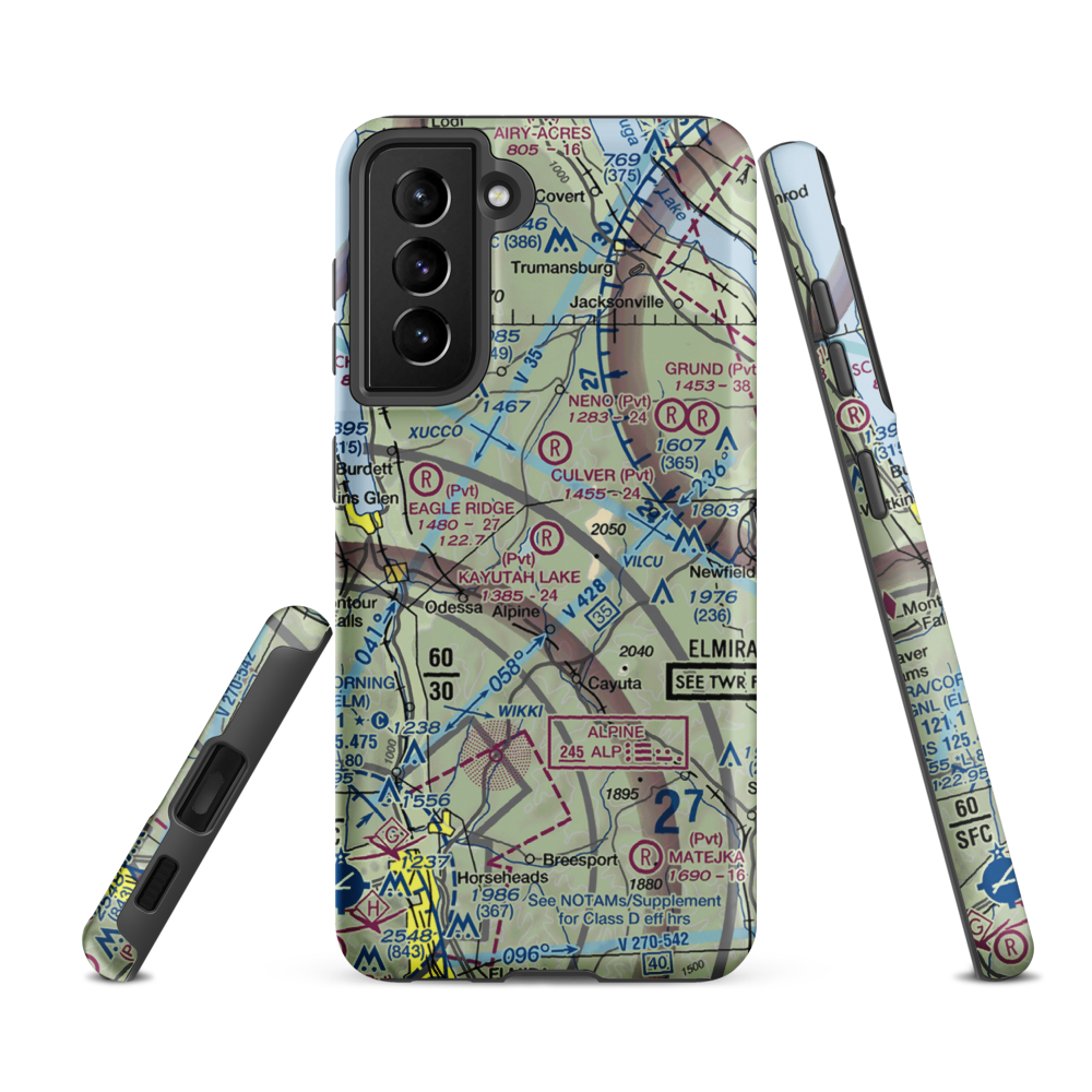 Kayutah Lake Airport (2NY9) VFR Sectional Samsung Phone Case Samsung Galaxy S21 Ultra model shown