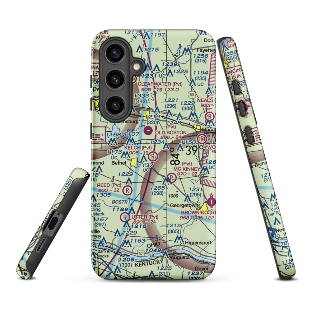 Kelch Airport (59OH) VFR Sectional Samsung Phone Case Samsung Galaxy S24 Plus model shown