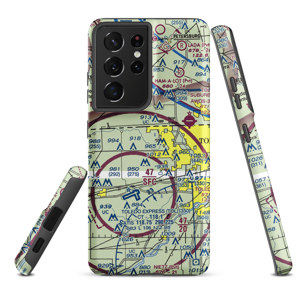 Kellers Strip (46OI) VFR Sectional Samsung Phone Case Samsung Galaxy S21 Ultra model shown