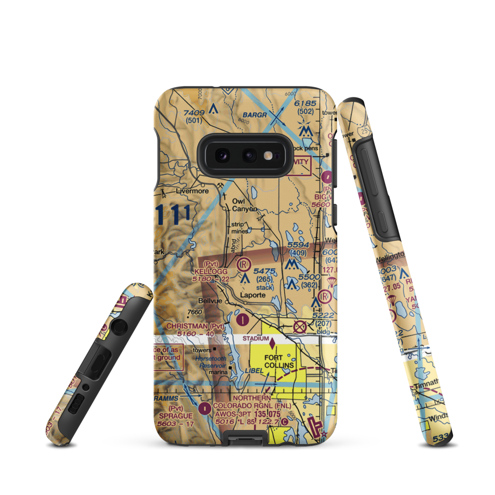 Kellogg Airstrip (2CD9) VFR Sectional Samsung Phone Case Samsung Galaxy S10e model shown