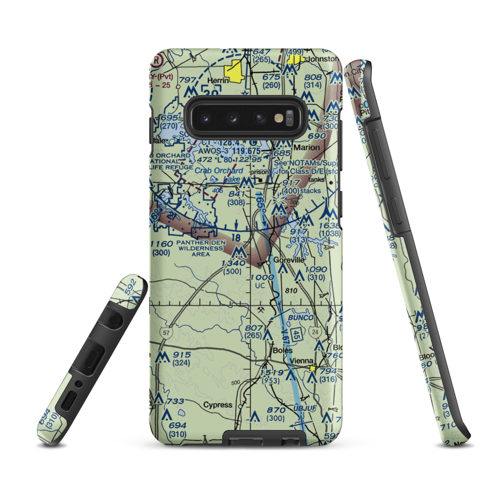 Kellums Airport (16IS) VFR Sectional Samsung Phone Case Samsung Galaxy S10e model shown
