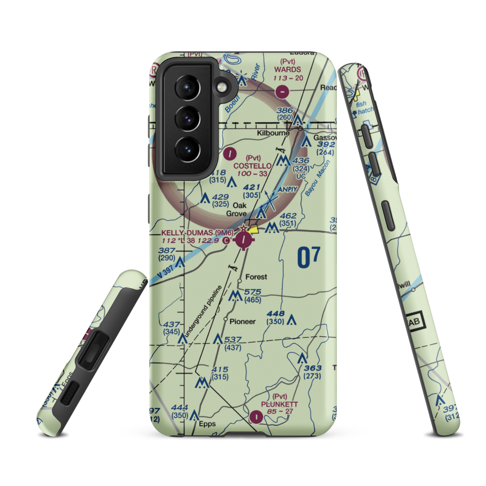 Kelly Airport (9M6) VFR Sectional Samsung Phone Case Samsung Galaxy S21 FE model shown