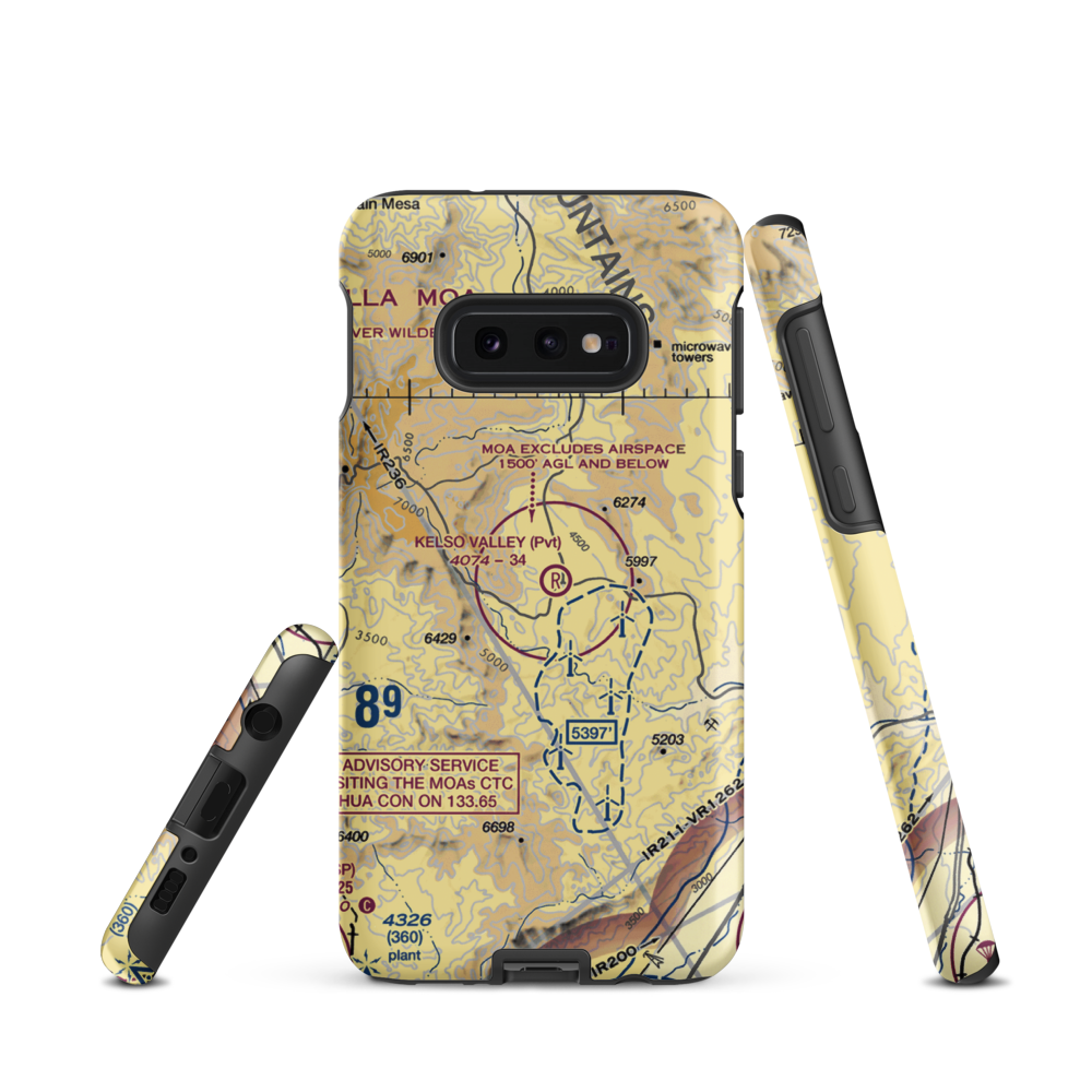 Kelso Valley Airport (CN37) VFR Sectional Samsung Phone Case Samsung Galaxy S10e model shown
