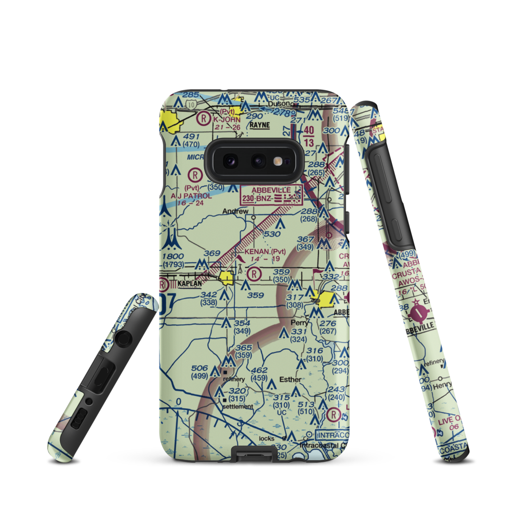 Kenan Airstrip (LA61) VFR Sectional Samsung Phone Case Samsung Galaxy S10 Plus model shown