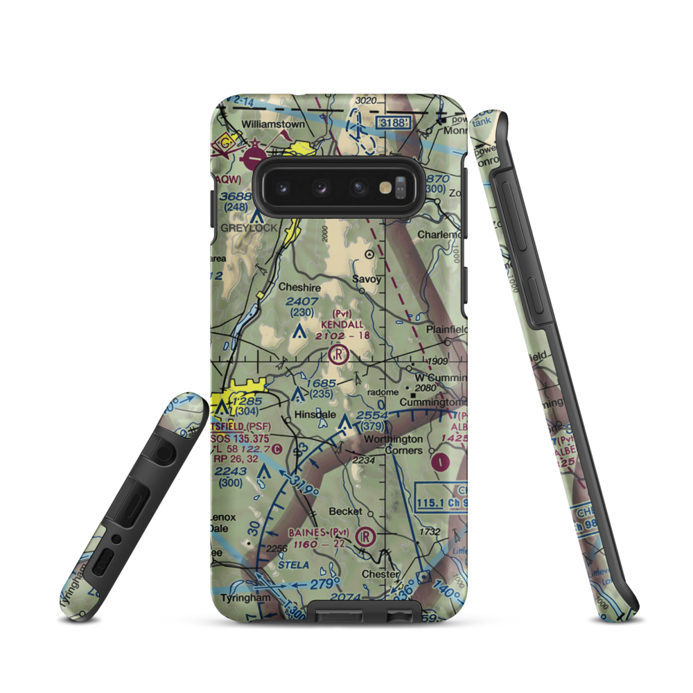 Kendalls Lndg Area Airport (MA86) VFR Sectional Samsung Phone Case Samsung Galaxy S10 model shown