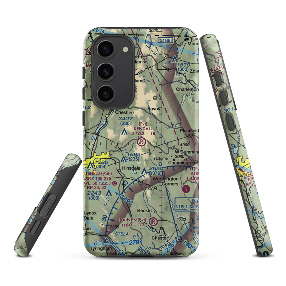 Kendalls Lndg Area Airport (MA86) VFR Sectional Samsung Phone Case Samsung Galaxy S23 Plus model shown