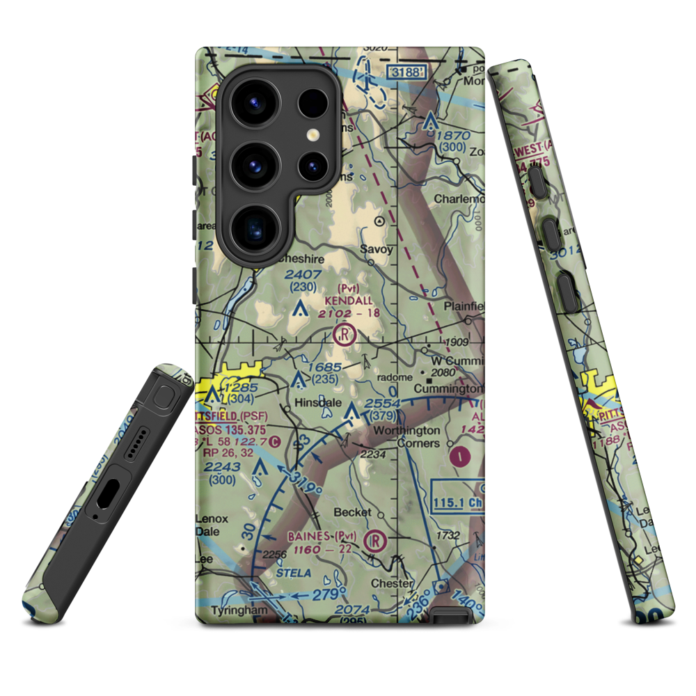 Kendalls Lndg Area Airport (MA86) VFR Sectional Samsung Phone Case Samsung Galaxy S24 Ultra model shown