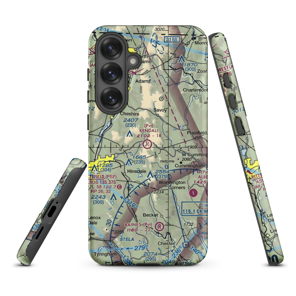 Kendalls Lndg Area Airport (MA86) VFR Sectional Samsung Phone Case Samsung Galaxy S25 Plus model shown