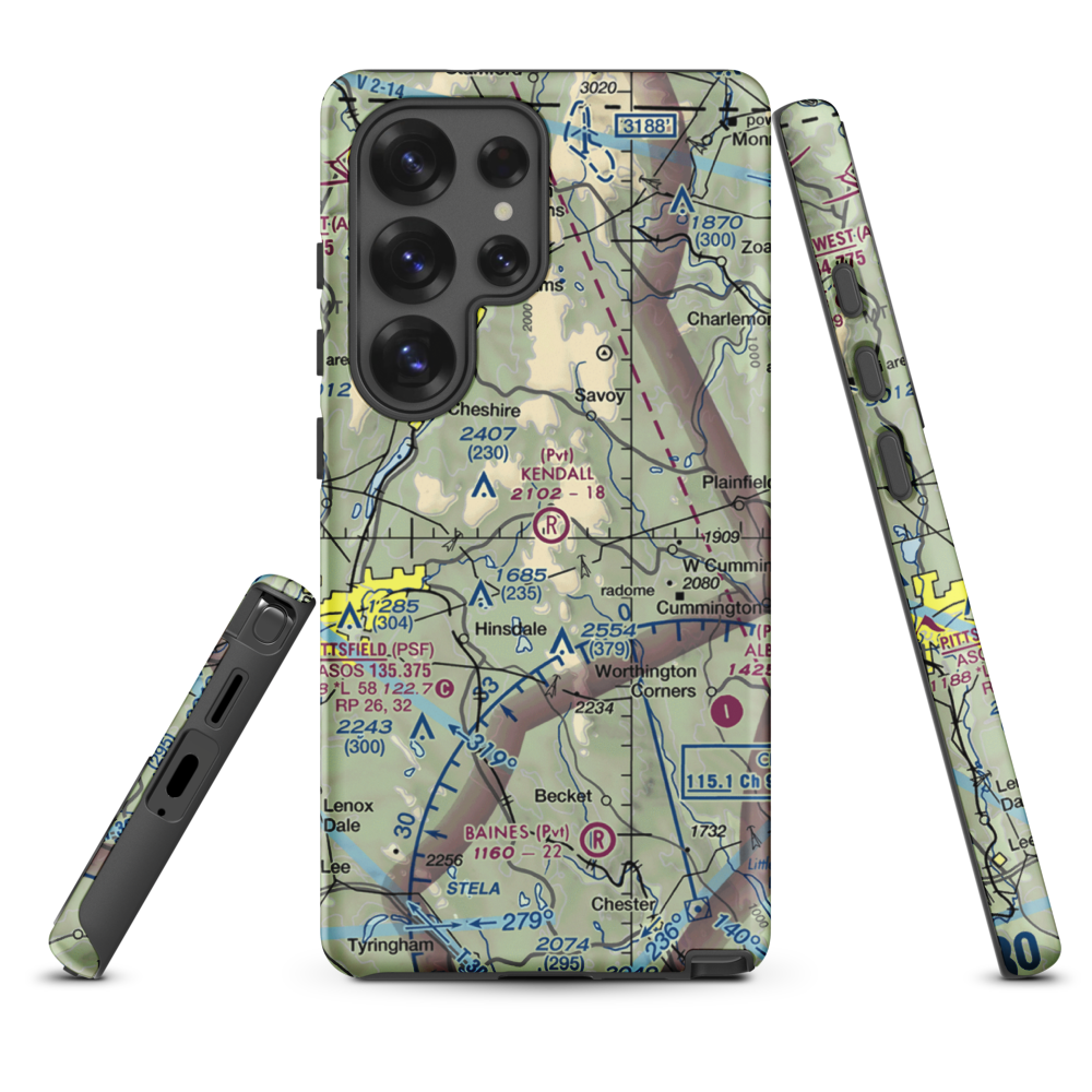 Kendalls Lndg Area Airport (MA86) VFR Sectional Samsung Phone Case Samsung Galaxy S25 Ultra model shown