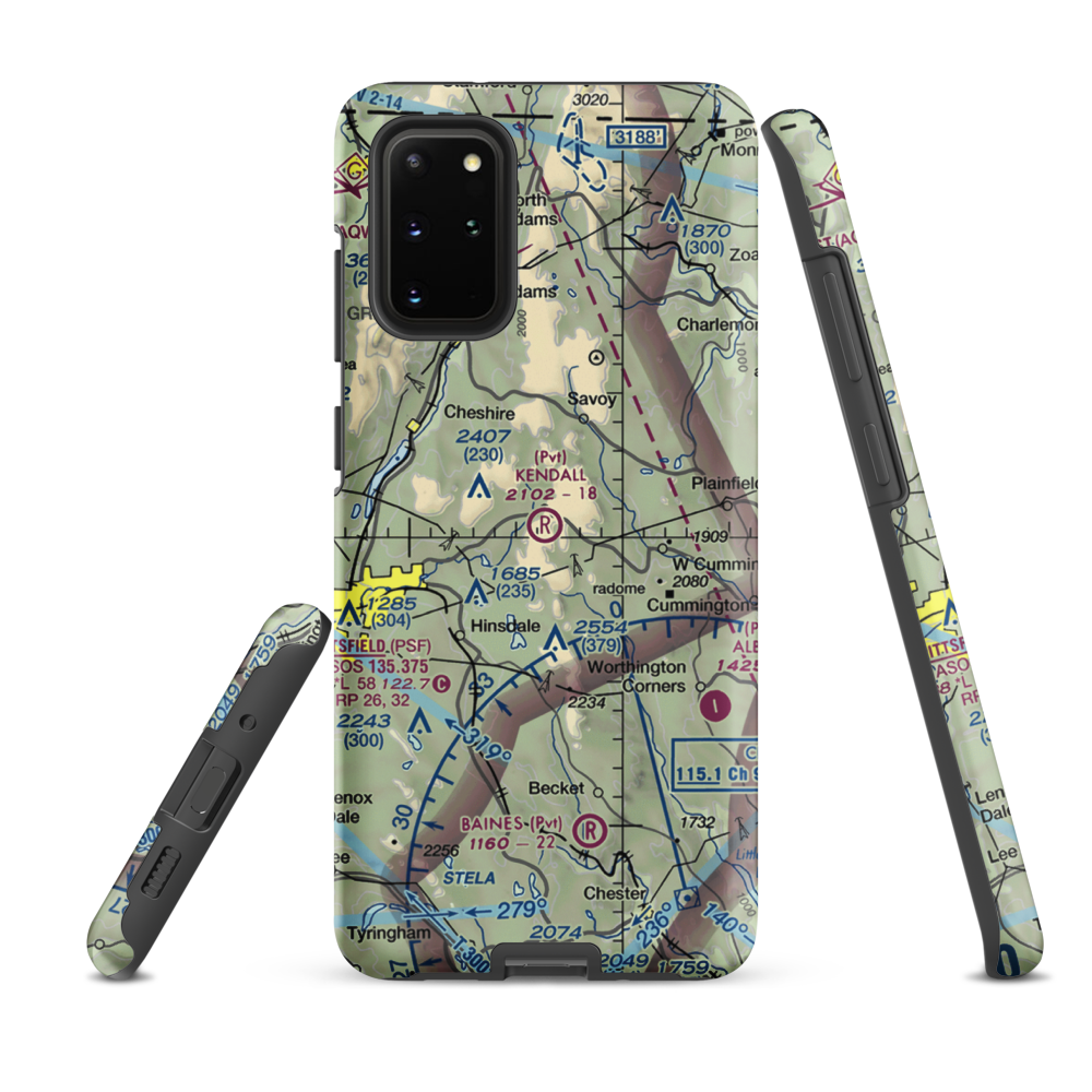 Kendalls Lndg Area Airport (MA86) VFR Sectional Samsung Phone Case Samsung Galaxy S20 Plus model shown