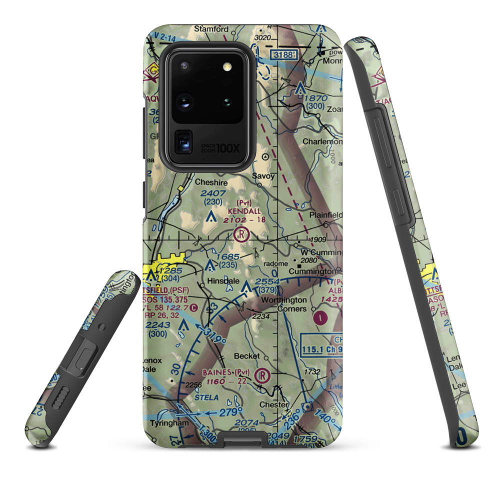 Kendalls Lndg Area Airport (MA86) VFR Sectional Samsung Phone Case Samsung Galaxy S20 Ultra model shown