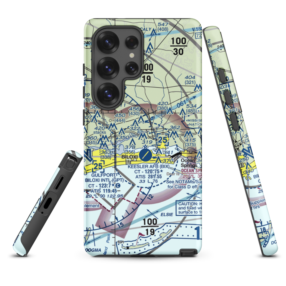 Kennedy Executive Airport (MS66) VFR Sectional Samsung Phone Case Samsung Galaxy S25 Ultra model shown