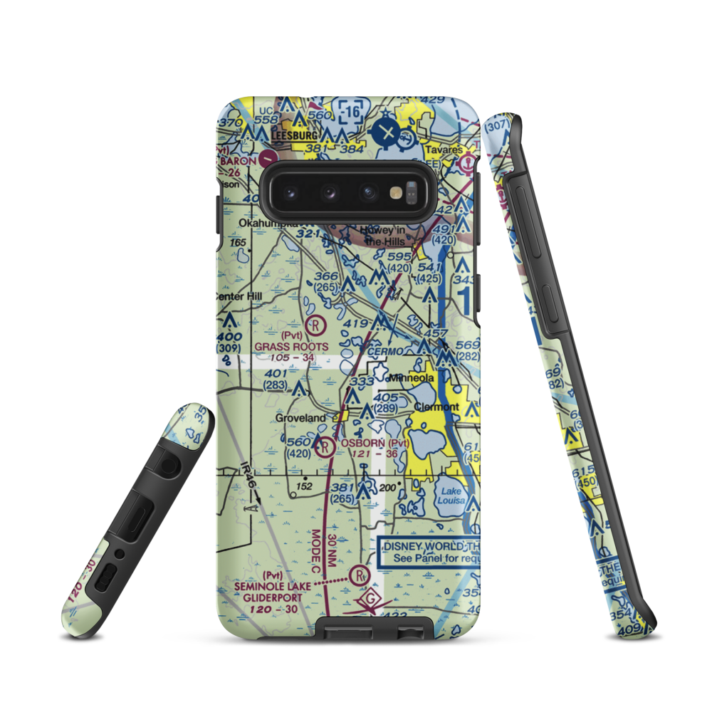 Kennedy Seaplane Base (FD78) VFR Sectional Samsung Phone Case Samsung Galaxy S10 model shown