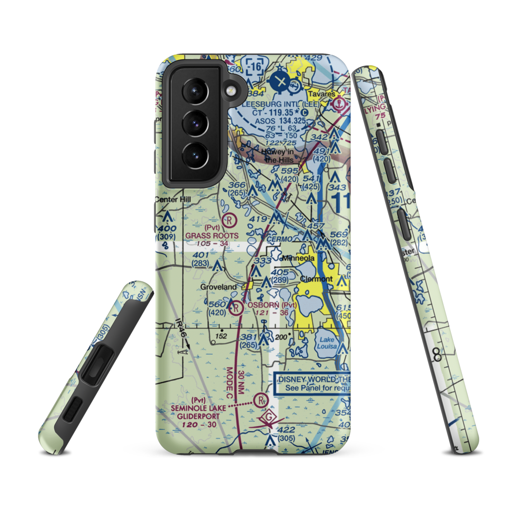 Kennedy Seaplane Base (FD78) VFR Sectional Samsung Phone Case Samsung Galaxy S21 FE model shown