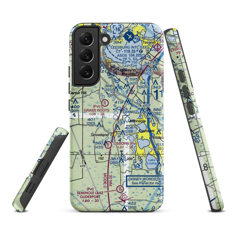 Kennedy Seaplane Base (FD78) VFR Sectional Samsung Phone Case Samsung Galaxy S22 Plus model shown