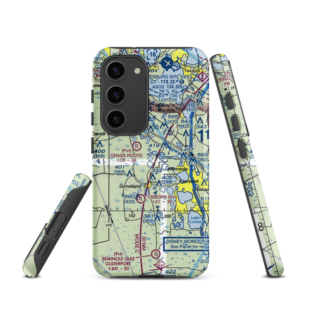 Kennedy Seaplane Base (FD78) VFR Sectional Samsung Phone Case Samsung Galaxy S23 model shown