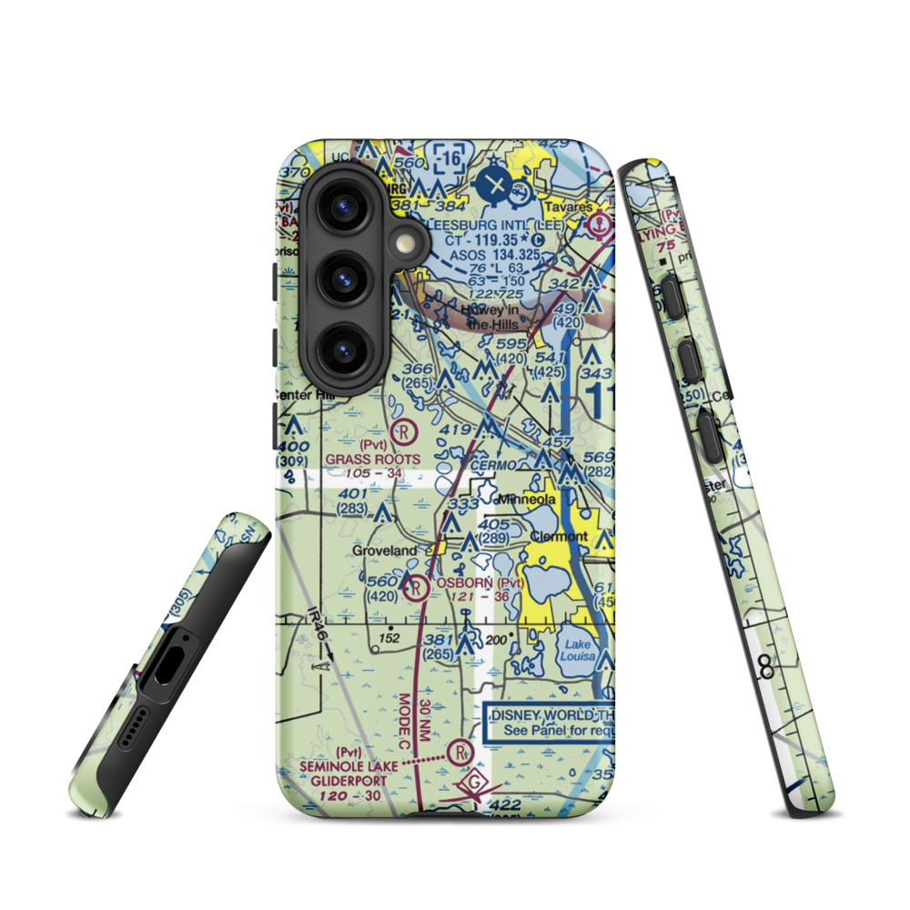 Kennedy Seaplane Base (FD78) VFR Sectional Samsung Phone Case Samsung Galaxy S24 model shown