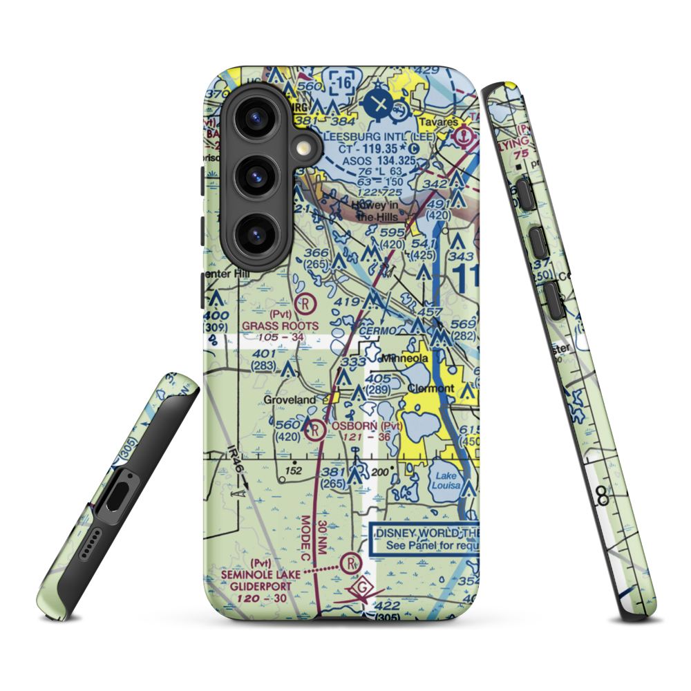 Kennedy Seaplane Base (FD78) VFR Sectional Samsung Phone Case Samsung Galaxy S24 Plus model shown
