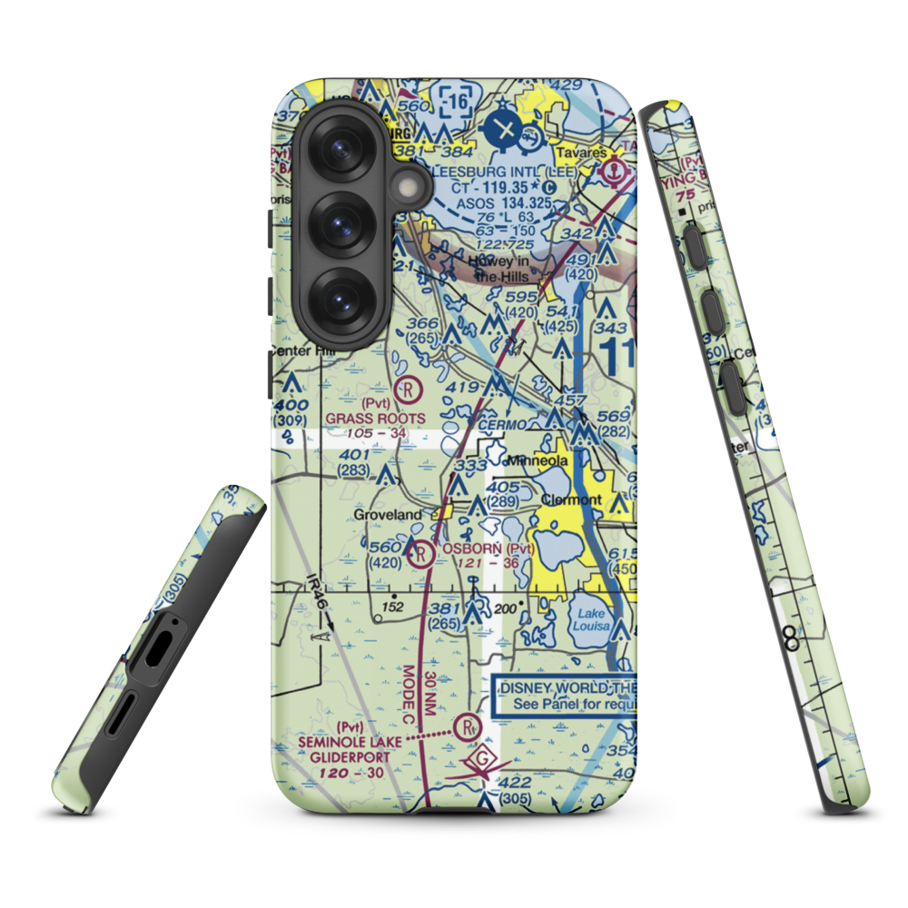 Kennedy Seaplane Base (FD78) VFR Sectional Samsung Phone Case Samsung Galaxy S25 Plus model shown