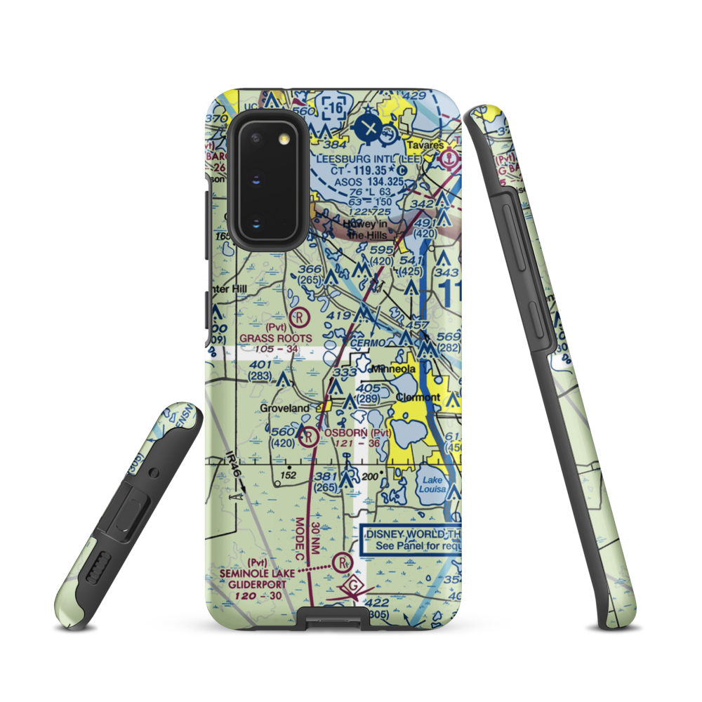 Kennedy Seaplane Base (FD78) VFR Sectional Samsung Phone Case Samsung Galaxy S20 model shown