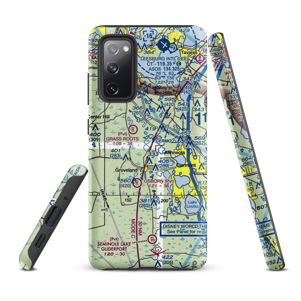 Kennedy Seaplane Base (FD78) VFR Sectional Samsung Phone Case Samsung Galaxy S20 FE model shown
