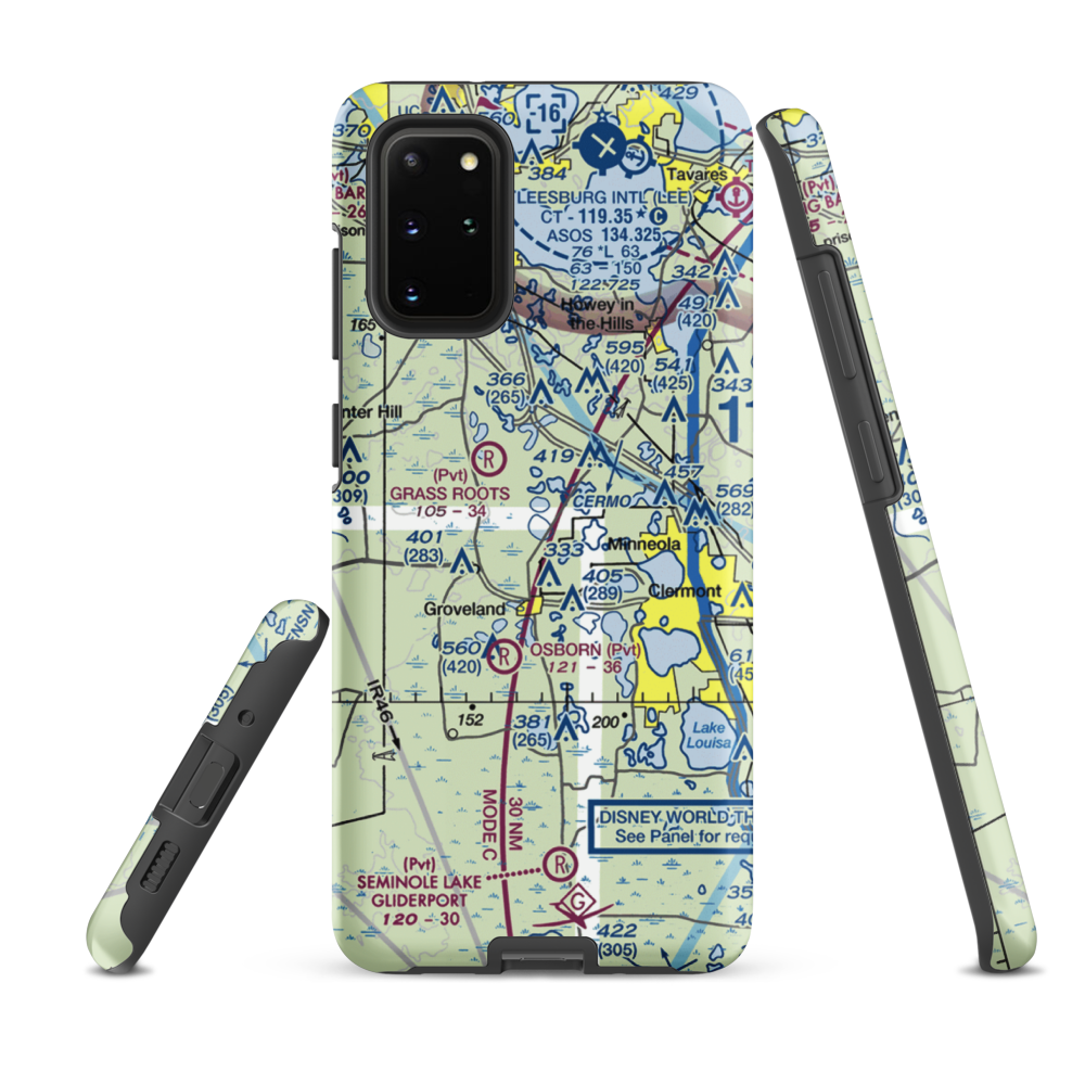 Kennedy Seaplane Base (FD78) VFR Sectional Samsung Phone Case Samsung Galaxy S20 Plus model shown