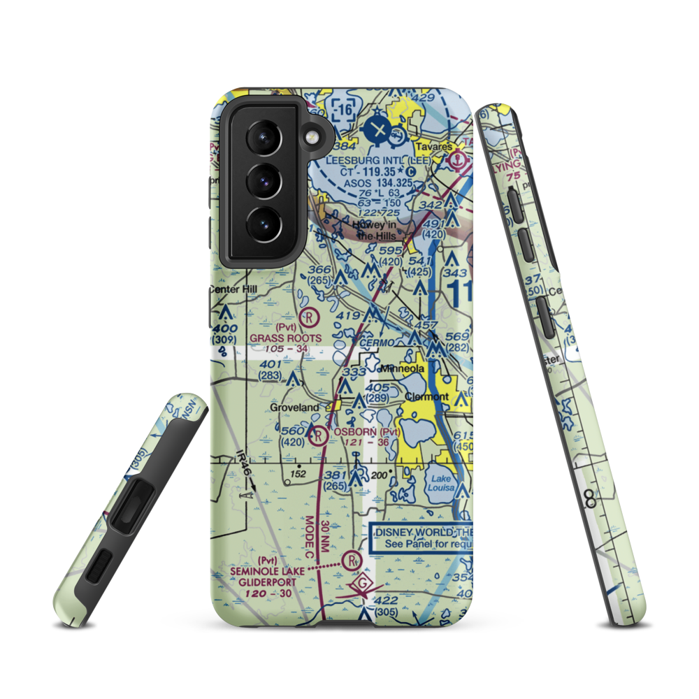 Kennedy Seaplane Base (FD78) VFR Sectional Samsung Phone Case Samsung Galaxy S21 model shown