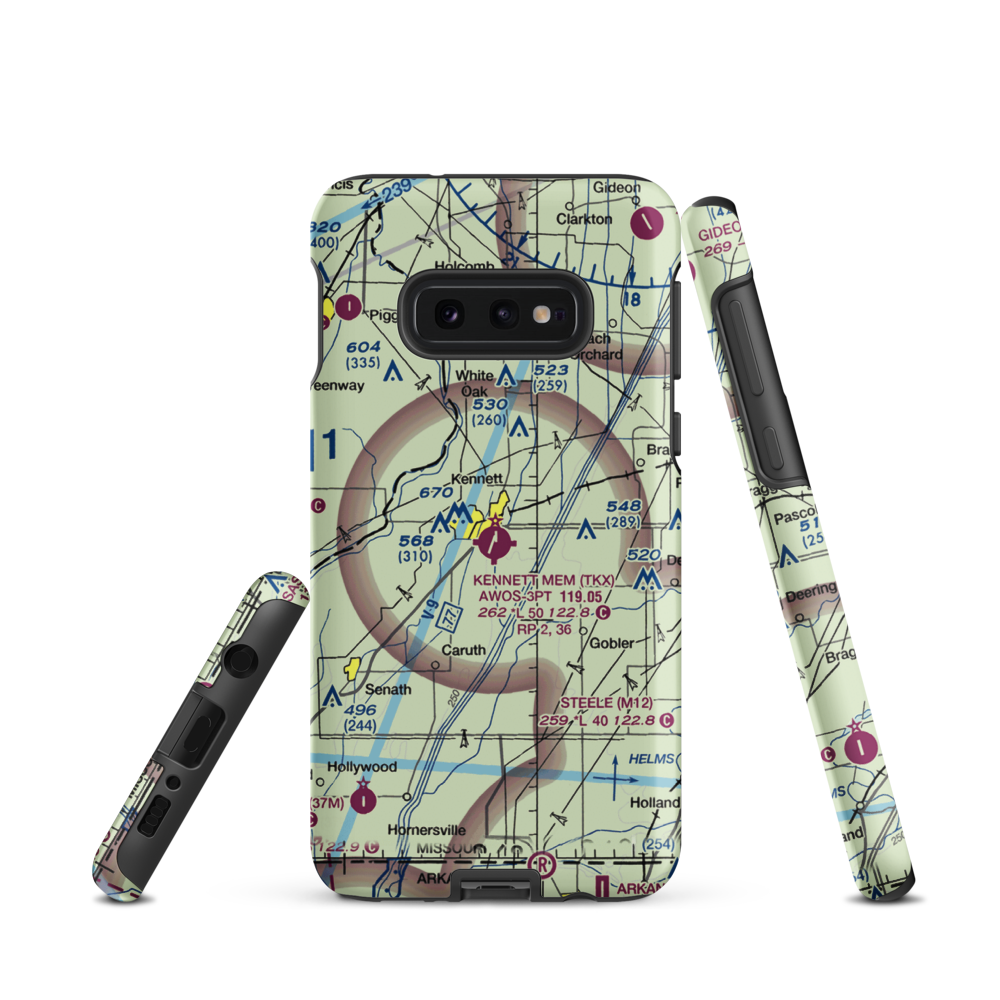 Kennett Memorial Airport (TKX) VFR Sectional Samsung Phone Case Samsung Galaxy S10e model shown